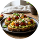 Roasted Cherry Tomatoes with Feta Avocado Toast
